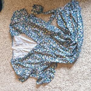 Wrap front floral dress